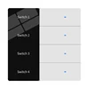4gang LED Screen switch-White