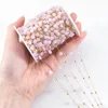 Jelly Pink Flat Faceted-Gold plated-Gold plated