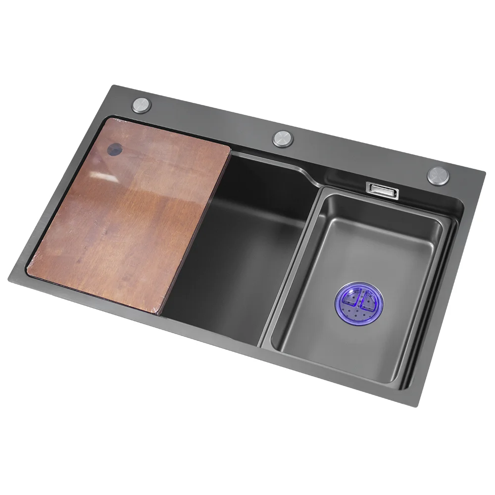 Factory Price Kitchen Sink Foshan Handmade Sink For Stainless Steel 304 Single Sink With Cutting board And Inner Bowl