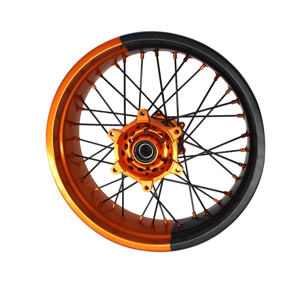 EXC SX SXF Orange Black Rim Orange Hub Bicolor Rims Supermoto Wheels for KTM
