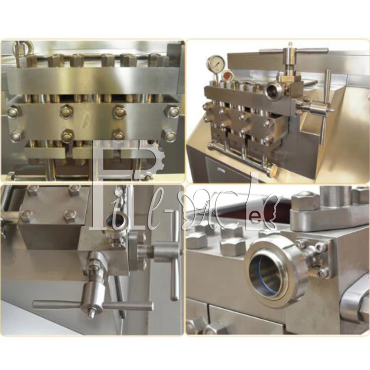 500LPH-6000LPH Fruit Juice 25Mpa 2 Double Stage High Pressure Homogenizer for Yogurt
