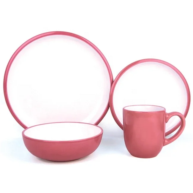 Germany Dinnerware Porcelain Wedding Plate Luxury Glazed Plates Tableware  Red square Dinnerware