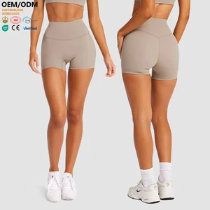 XW-BM6657 Hot Selling Elastic Comfortable Fitness Lightweight High Waist Butt Lifting Tummy Control Gym Clothing Shorts Yoga