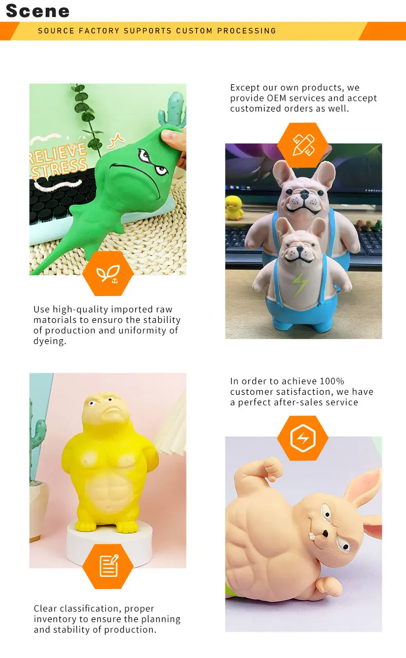 2023 Newest Style Customized Squeeze Fidget Toy Unisex Animal Squeeze