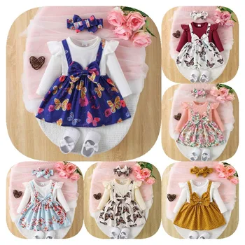 2023 Baby Girl Dress Lovely Summer Baby Sleeveless Dresses for Girls Cotton Princess Skirt