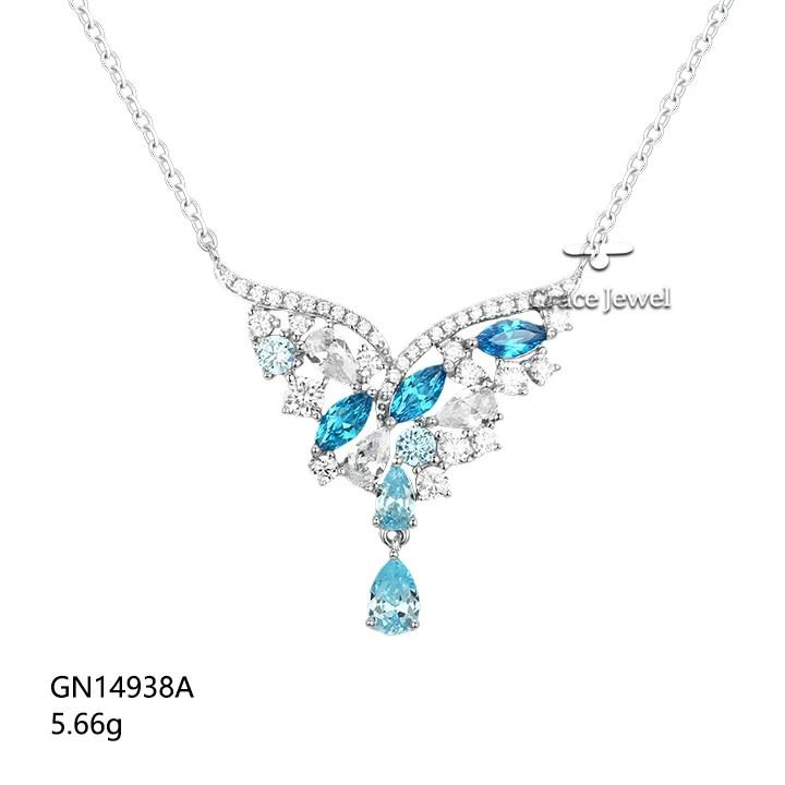 Grace Jewel Luxury Custom CZ Silver Necklace