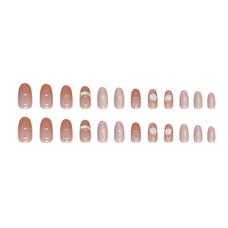 Gradient French Manicure Tips Gorgeous Classy Natural Faded Nails Designed Long Plain Press on Nails