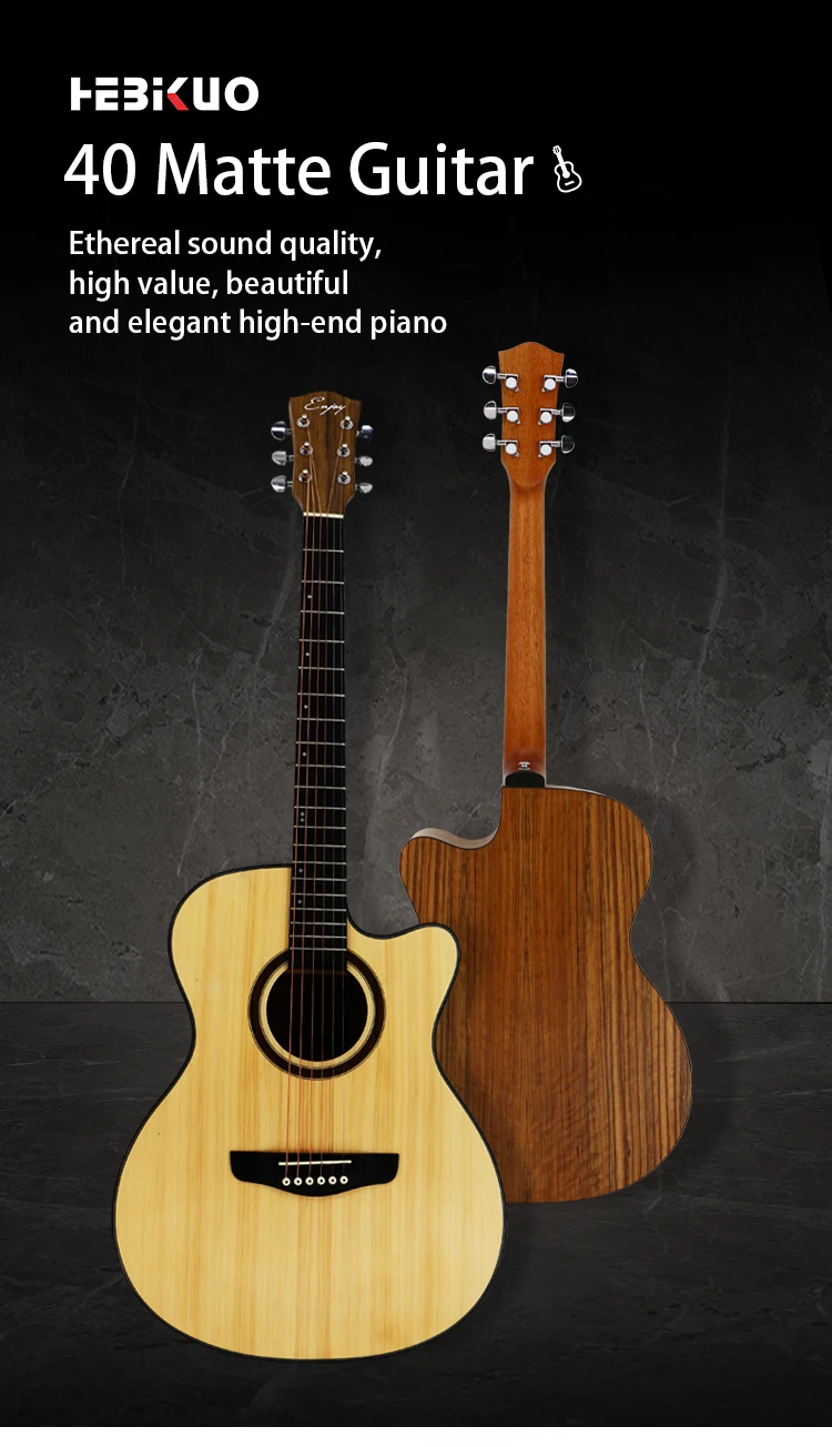 E40160 Hebikuo Wholesale 2024 6 String 40 Inch Acoustic Guitar Buy 6