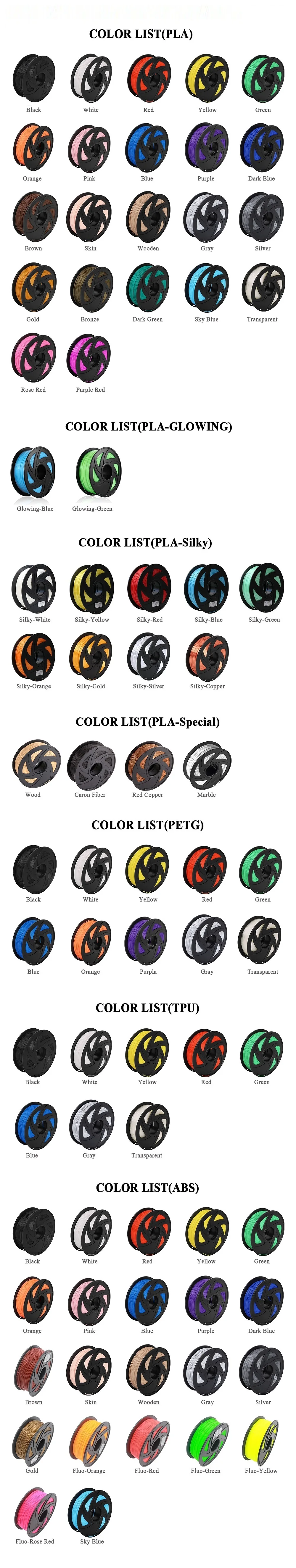 Colorcode 3d Coobeen 3D Printing Filament ABS PLA 1.75mm 1kg Spool