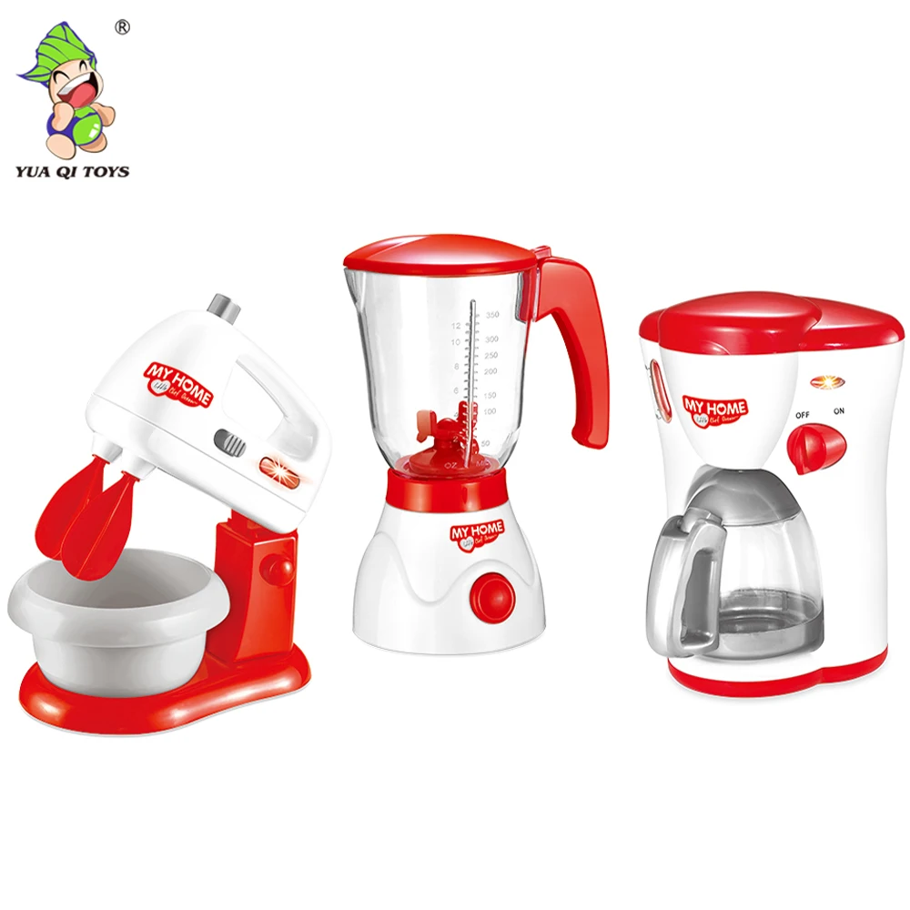 Toaster Utensils and Cutting Vegetables Cooking Set Play Kitchen Accessories for Toddlers Boys and Girls HONYAT Kids Kitchen Pretend Play Accessories Set Include Mixer Coffee Maker Machine 