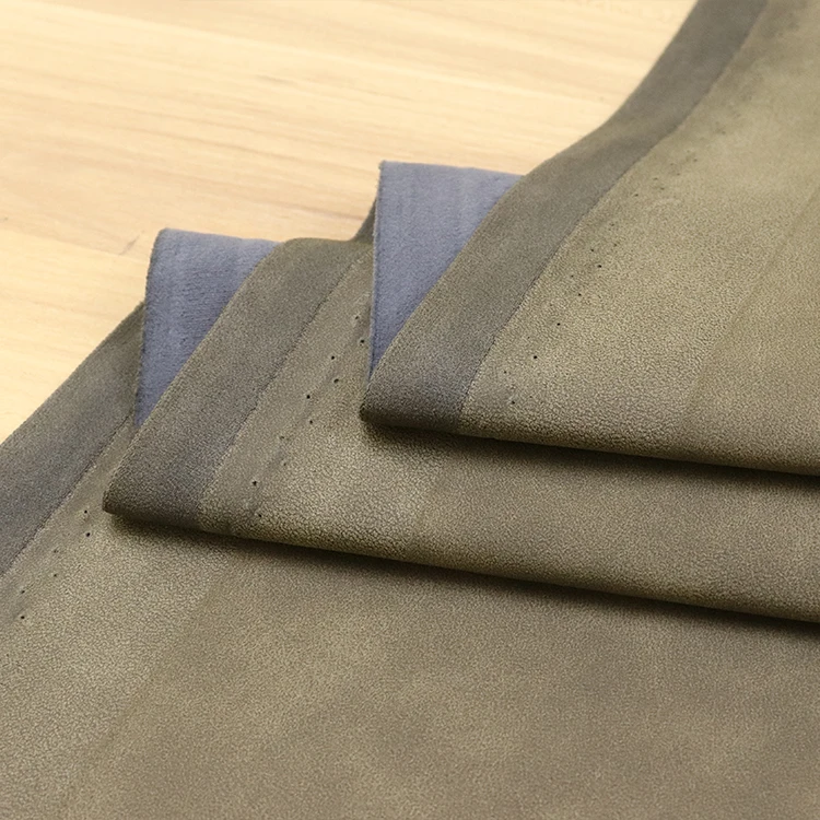 PU Suede Leather Nubuck Artificial Leather Materi for Shoe Make