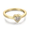 Real solid 18k gold lab diamond ring