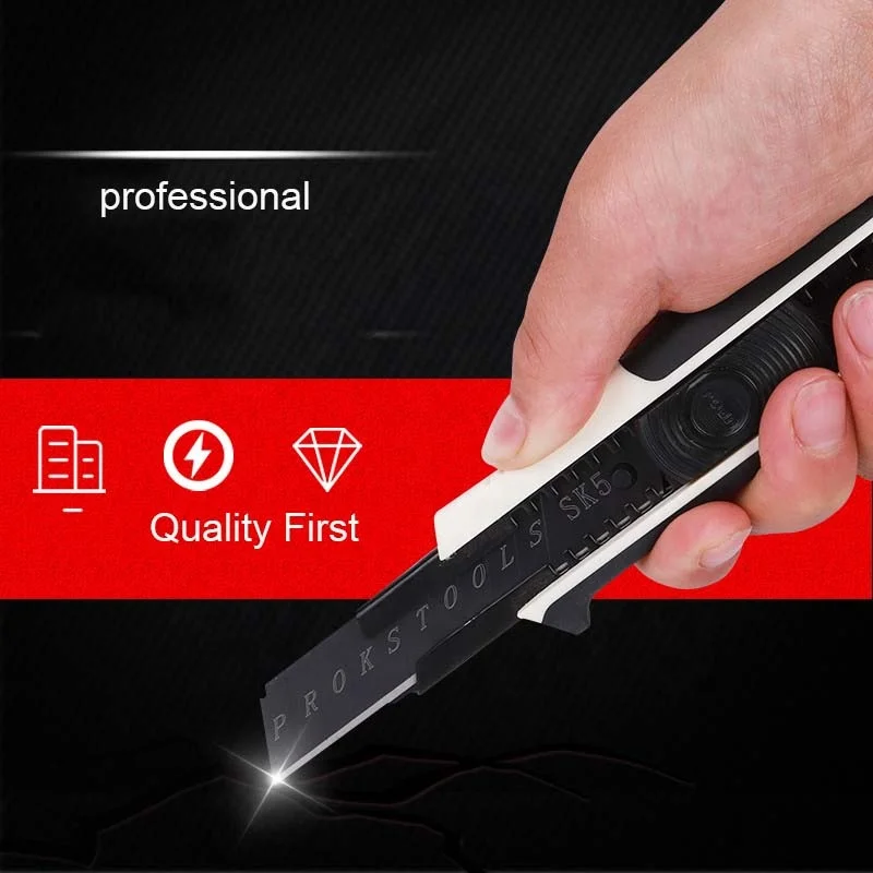 High quality black 9mm mini car foil utility knife Office paper cutter