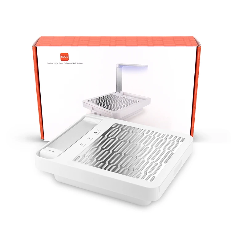 Touch Screen Professional Nail Cleaner Dust Extractor Strong Suction Dust Collector and Nail Lamp Light