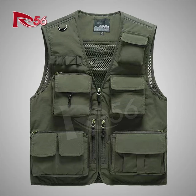 Lightweight Multi Pockets Fishing Vest for Men Outdoor Workwear Travel Camping Hiking Photographer Utility Vest