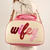 Embroidery duffel bag