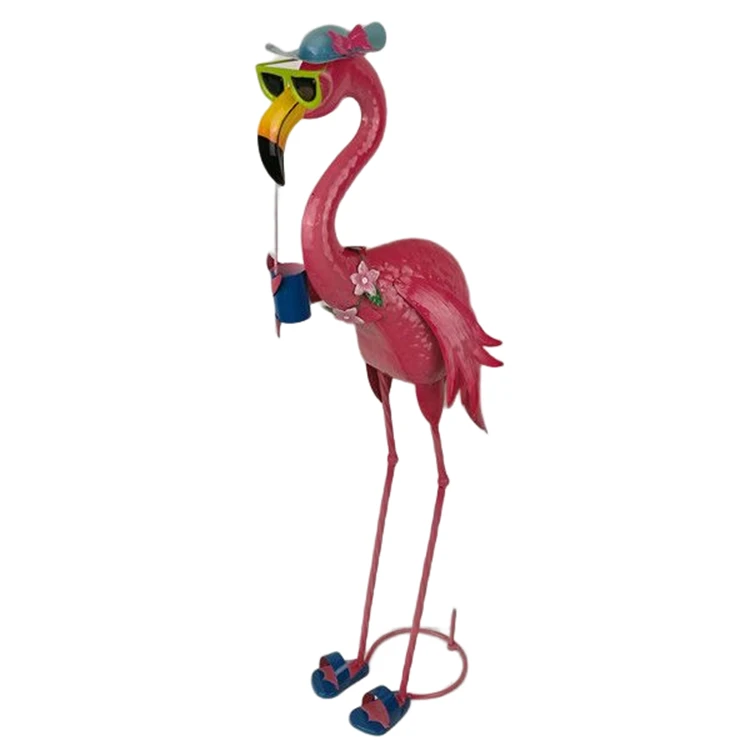  Flamingo Statues and Sculptures Outdoor Metal Bird Pink Flamingo Lawn  for Patio Porch s