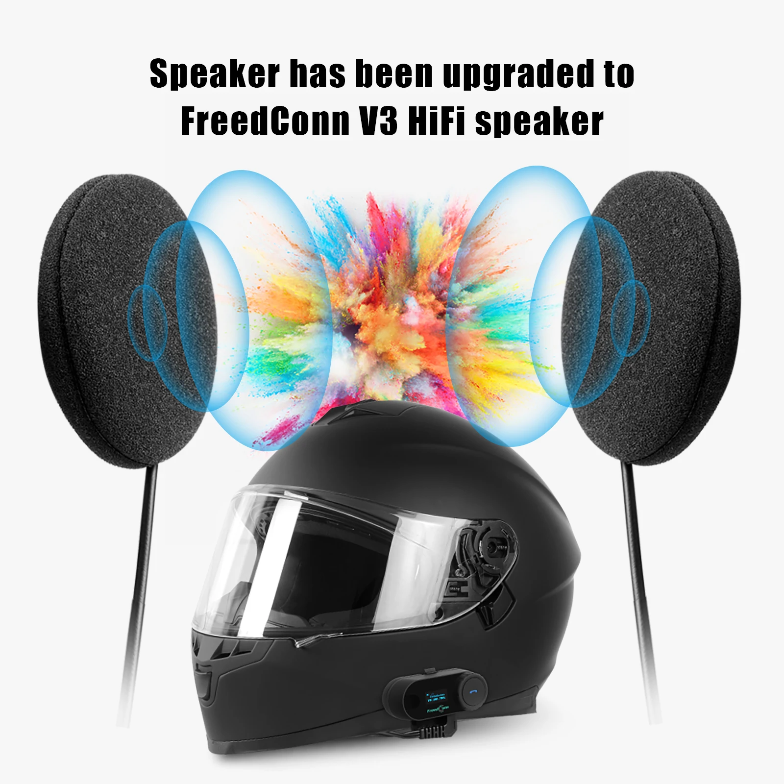 TCOM Motorcycle Bluetooth Helmet Intercom for Riders