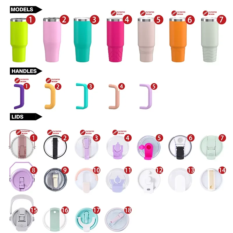 Factory Wholesale 20oz 30oz 40oz Stainless Steel Vacuum Insulated Metal Cup Travel Mug Coffee Tumbler With Handle details