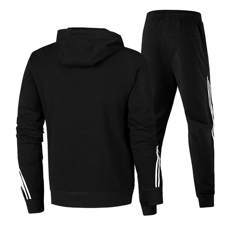 2021 Повседневная модная спортивная одежда на молнии пуловер с капюшоном и брюки комплект из двух предметов мужской спортивный костюм
