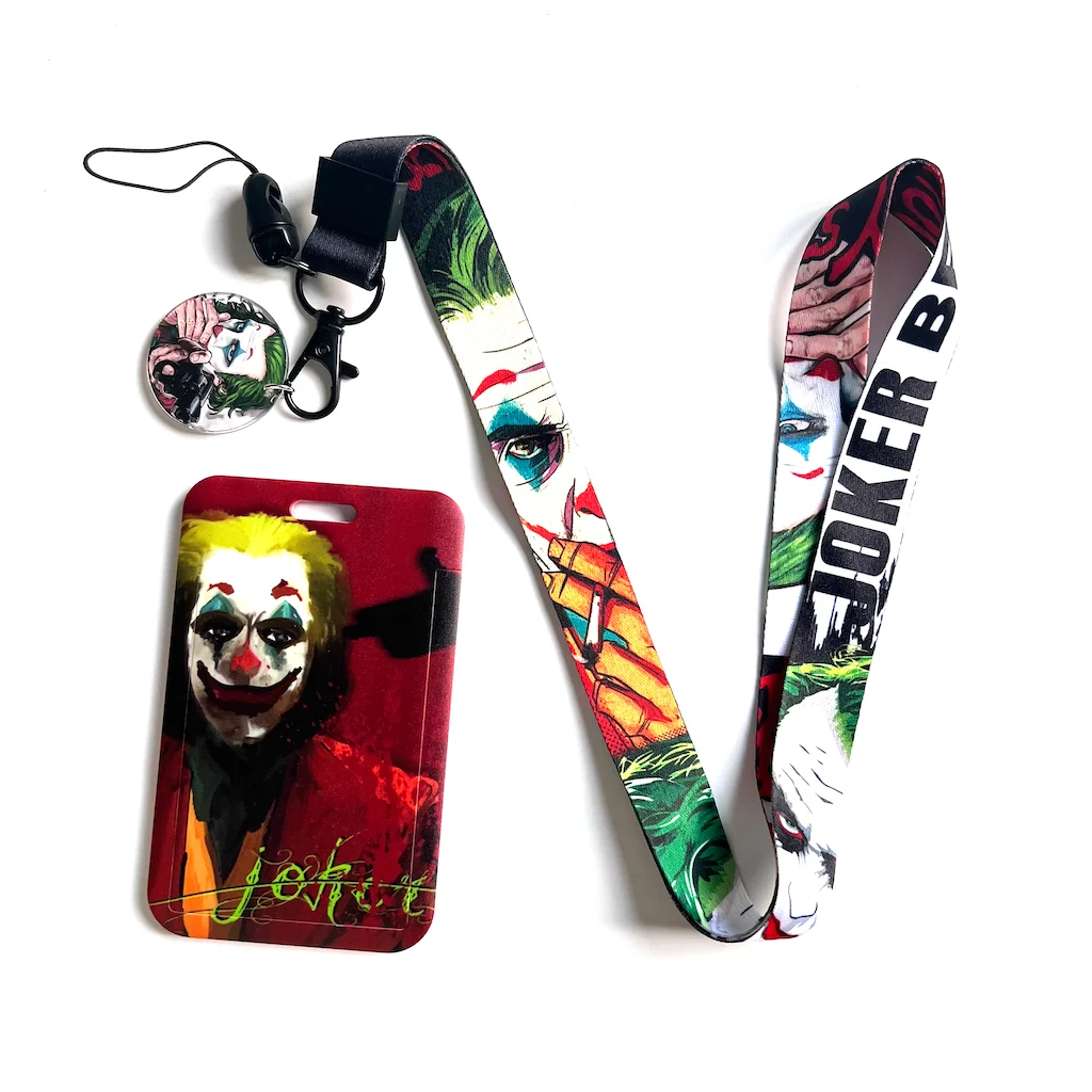 DNC Movie Character OEM Manufacture Custom logo Lanyard with Card Holder