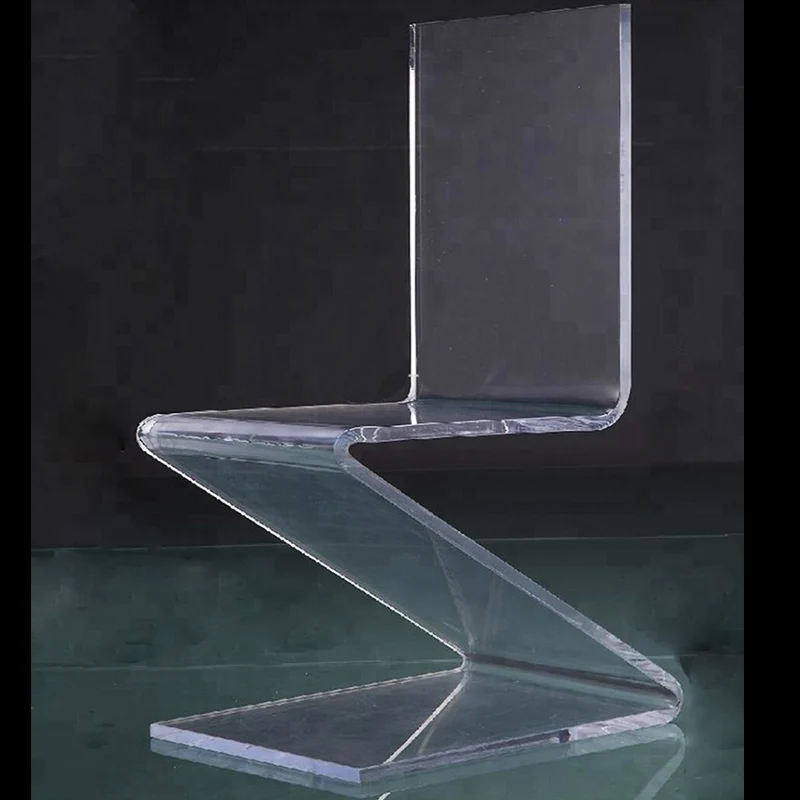 Clear Acrylic Zshaped Chair With Straight Corners Lucite Chair Custom Premium Z Chair Buy