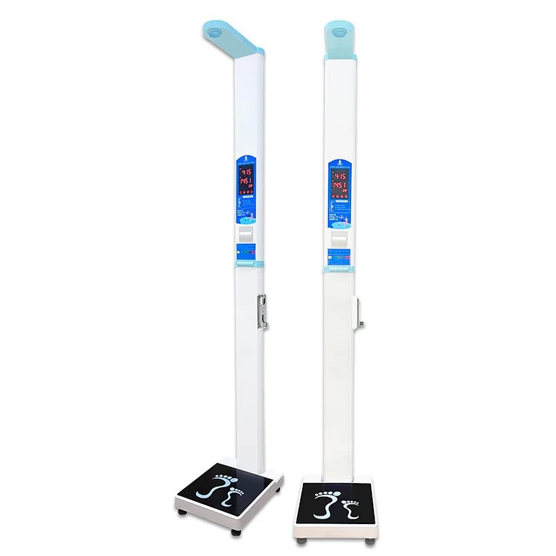 Coin Operated Height Weight BMI Scale with Printer and Land Wheel 200kg -  China Ultrasonic Height Weight Scale, BMI Body Scale