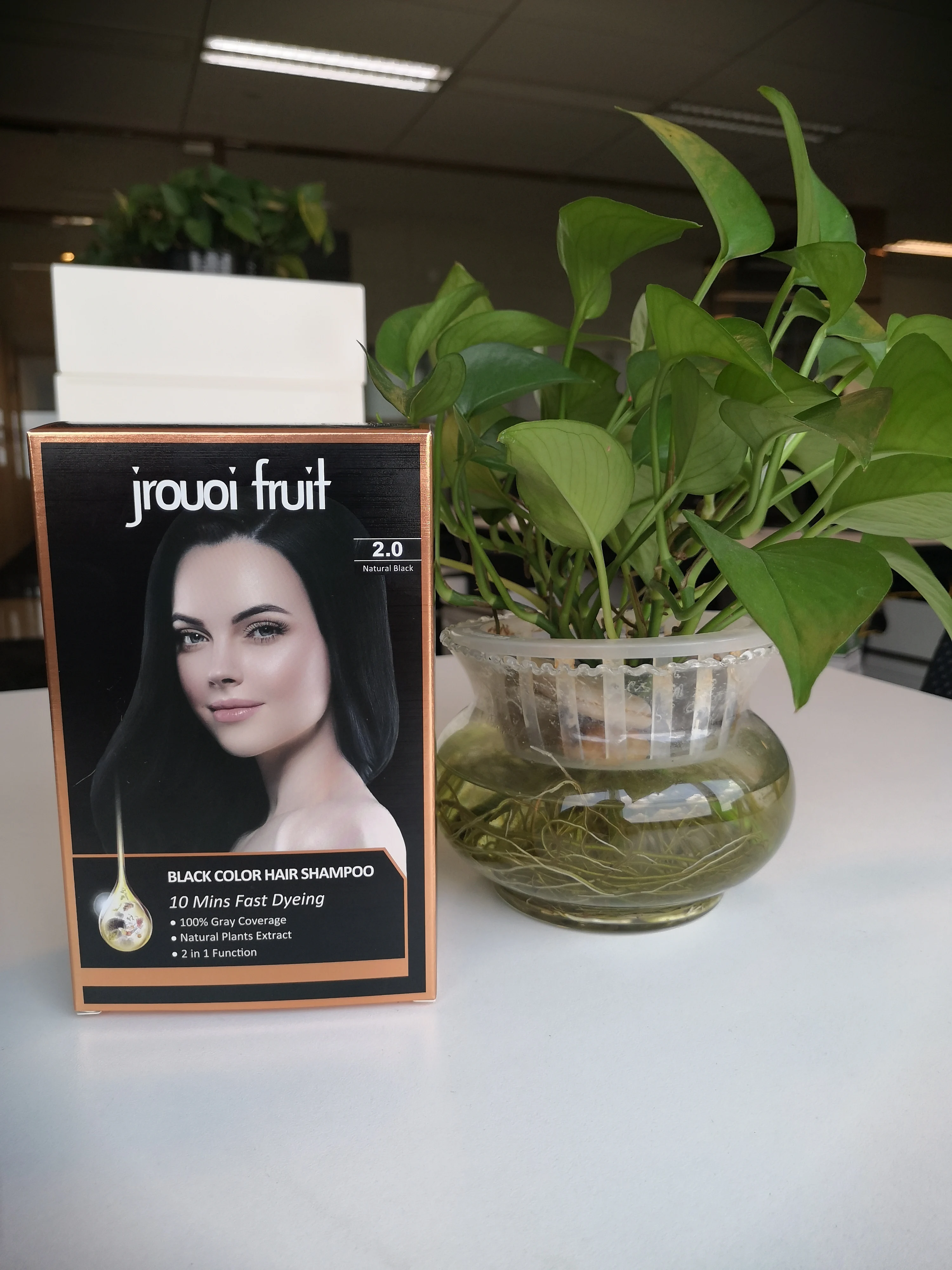 Производитель без аммиака, Собственная марка, натуральный шампунь для черных волос в краске для волос