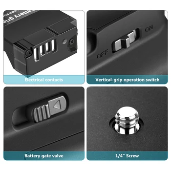 Neewer Vertical Battery Grip for  EOS RP DSLR Camera with 7.4v 1250mAh  LP-E17 Replacement Rechargeable Li-ion Battery product image
