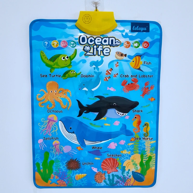 Ag06 Ocean Animals Talking Poster Marine Life Chart Fun Facts Of Each Animal  In The Sea Funny Game To Find Sea Animals Toy - Buy Ocean Animals Poster, Marine Life Chart,Talking Poster Product