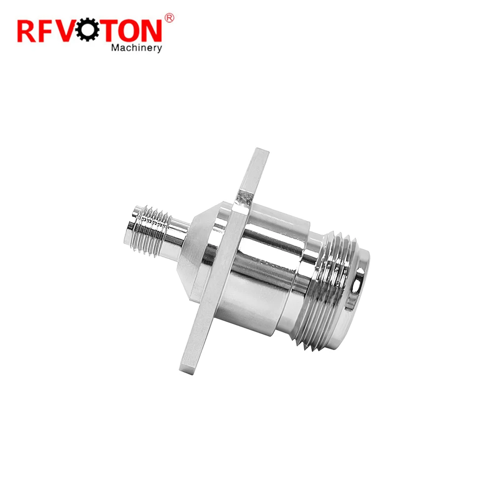 Factory Directly Adapter Sma Female Jack to n Female  Hembra Socket Panel Flange 25.4mm*25.4mm Rf Coaxial Connector Coax Adaptor