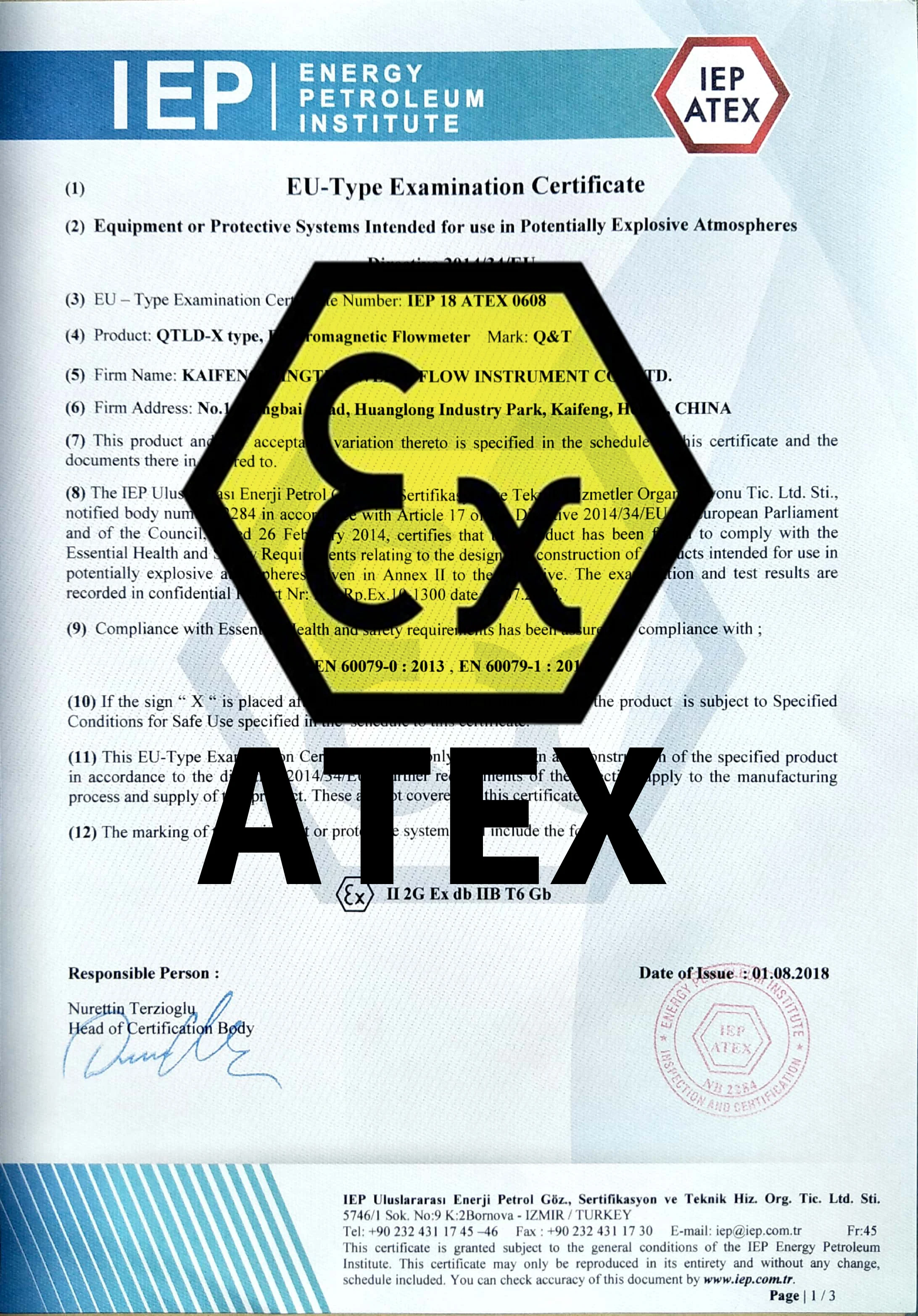 ATEX Certificate