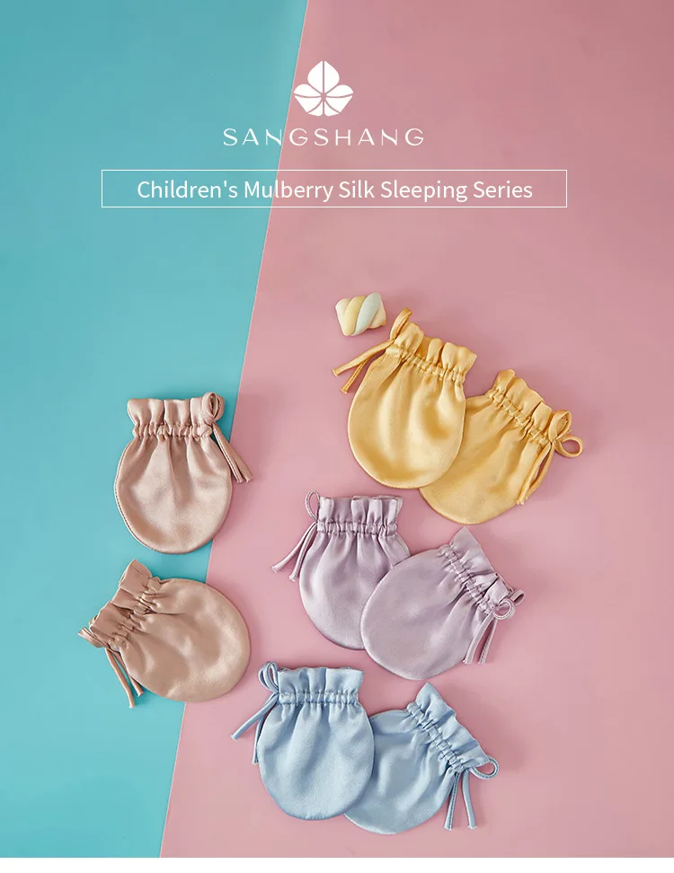 Customizable 100 Mulberry Silk Baby Antiscratch Face Bag Hand Newborn