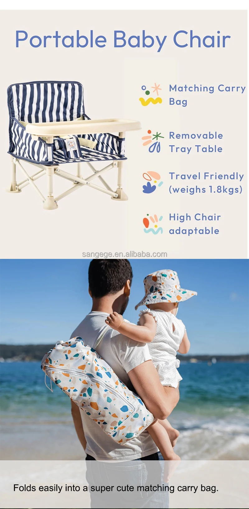 Outdoor Summer Cheap Custom Portable Easy Carry Foldable Feeding