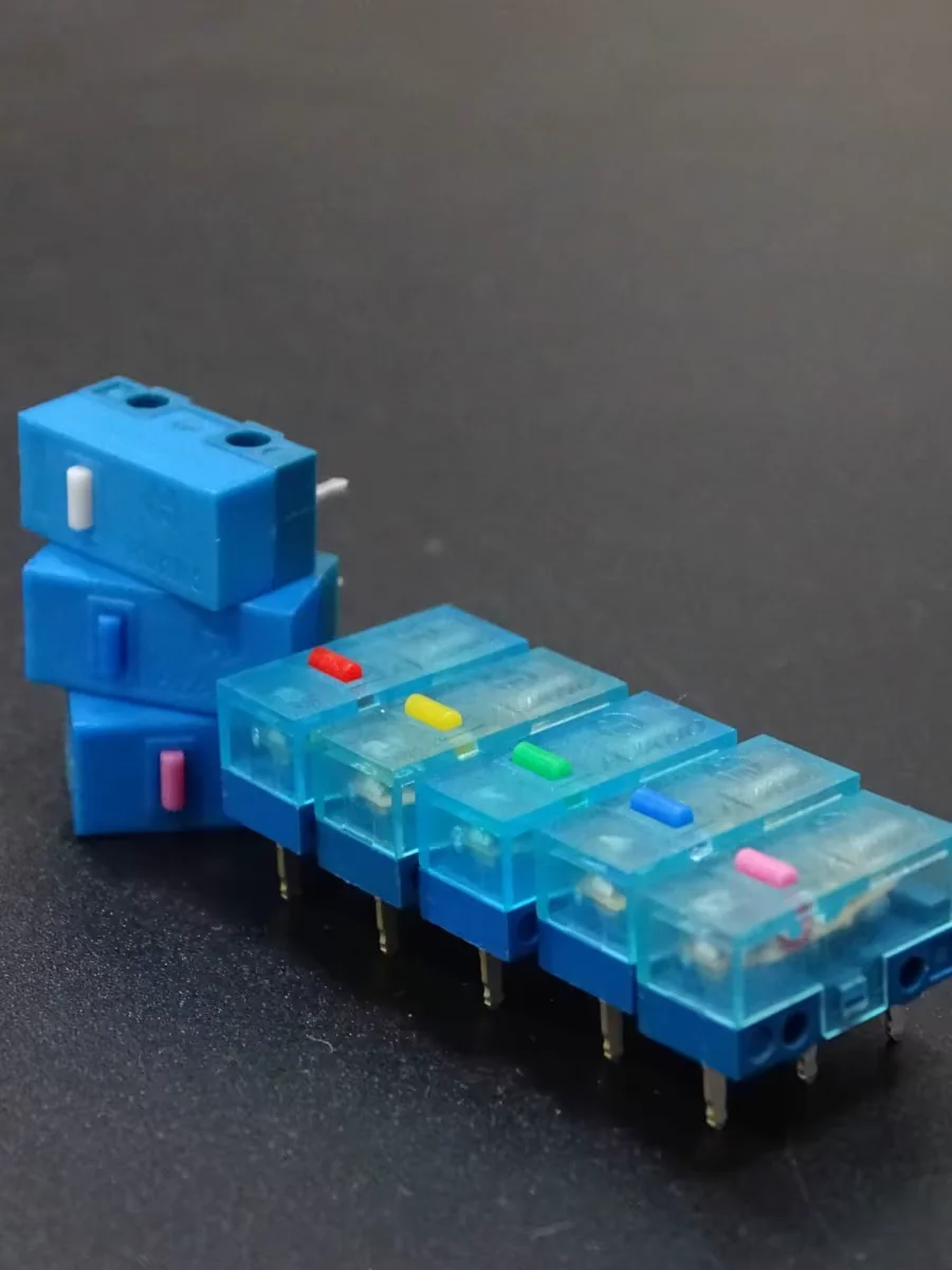 HUANO Blue Transparent Shell Mute Mouse Micro Switch 30M 50M 60M 70M 80M Mouse Button Switch