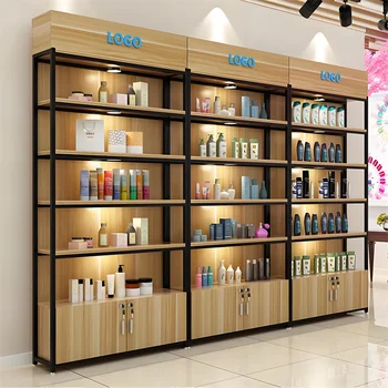 Customized Wood Shoe Shopping Storage Floating Store Display Rack Shelves Retail Display Rack Shelves for Supermarket