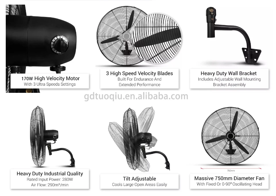 Mount Oscillating Fan, Wall, Electric Power - detail 30