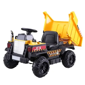 Children's Ride-on Toy Car Excavator Tractor Digger Dumper Battery Operated Manual Pedal for Outdoor Play for Ages 2-4 Years Box