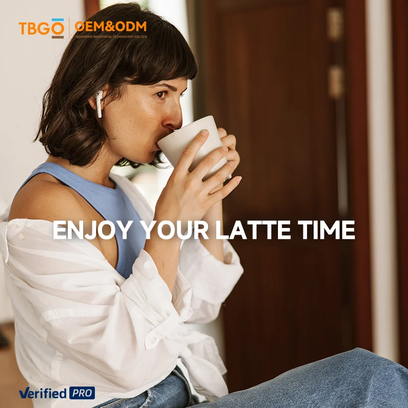 TBG OEM Latte Flavor Instant Coffee 6-in-1 Formula with Non-Dairy Creamer & Coconut Oil Powder Smooth Texture Private Label