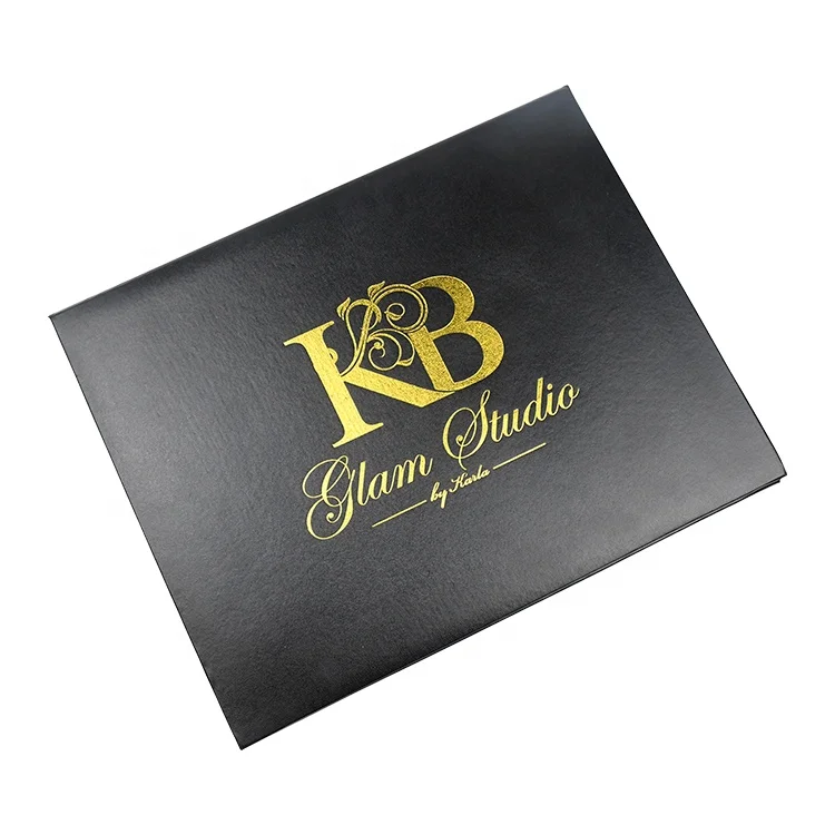 護衛募集員　foil 4枚セット Wholesale Custom Gold Foil Logo A4 Folder - Black Leather