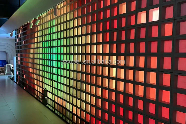 PU 3D Wall Panel with LED Light - Polyurethane Bevel Shape, Waterproof ...