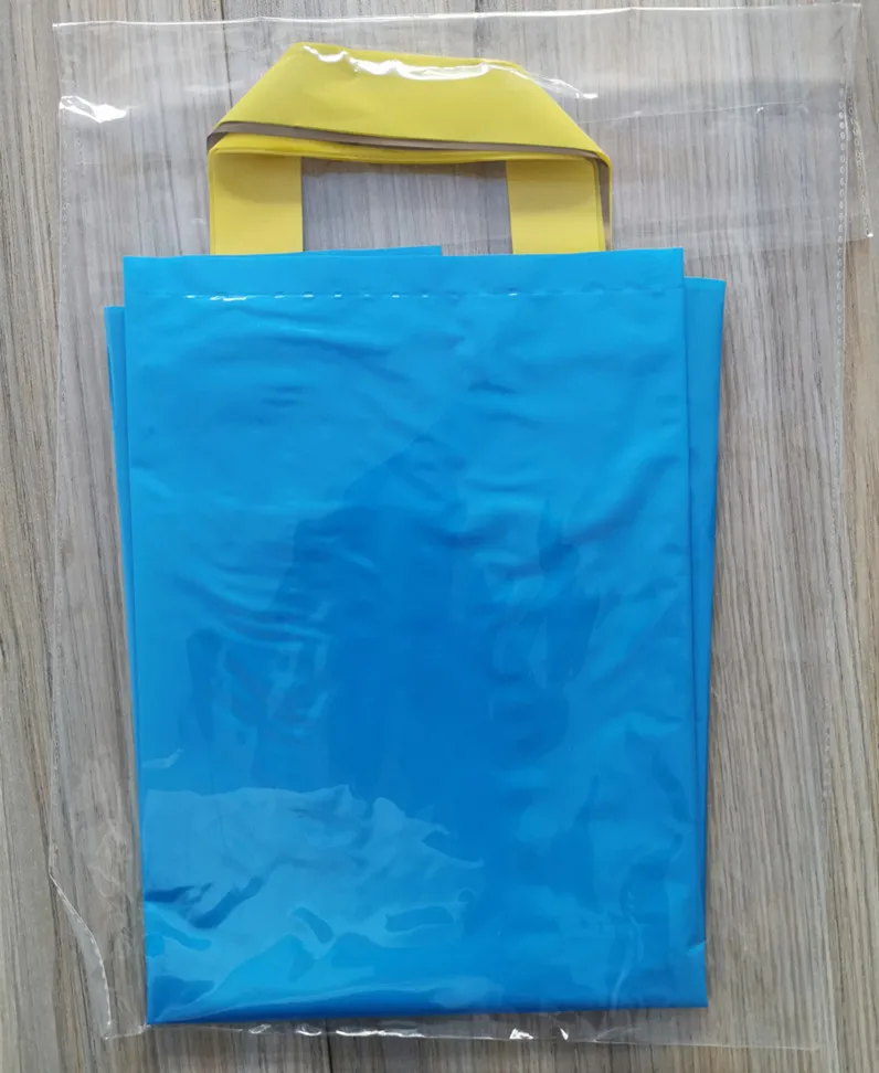 Custom Branded Plastic Shopping Bags Die Cut Plastic Bag Wholesale