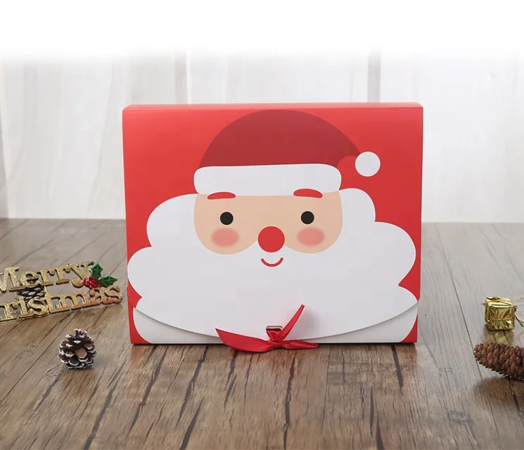 Custom Made Small Square Shape Christmas Gift Packaging Paper Box With Logo