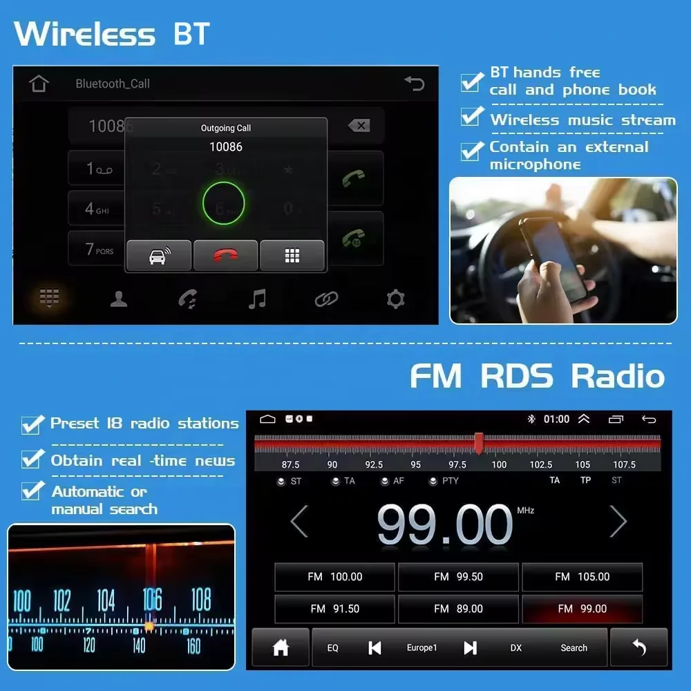 Podofo 9'' Android 8 Core 4+64GB Carplay Android Auto Car Stereo for Peugeot 308 308S 2015-2018 GPS WiFi&4G A2DP FM/AM/RDS DSP