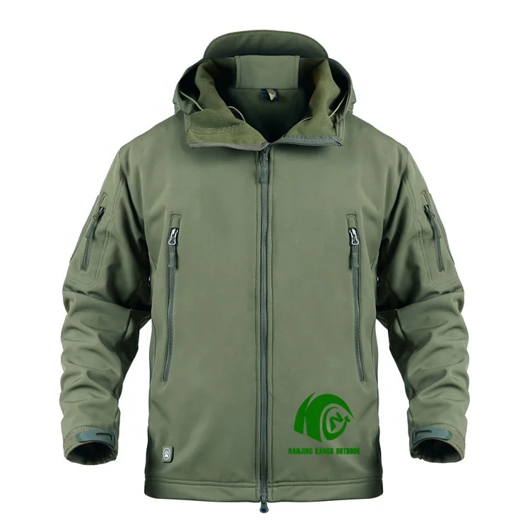 KANGO Factory Make Softshell Jacket for Men Outdoor Softshell Jacket Camouflage Ocp Softshell Jacket Stand Vintage Fleece Woven
