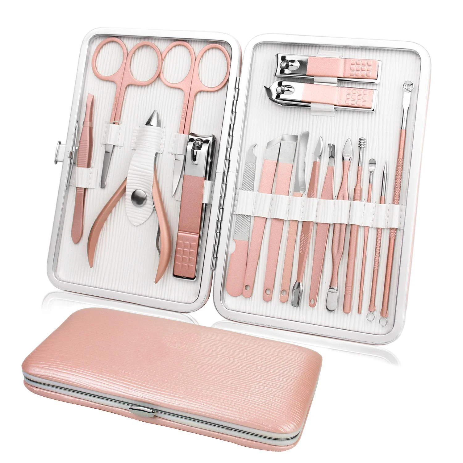 Manicure Pedicure Set Travel Professional Stainless Steel Nail Care Kits With Leather Case - Buy Manicure Pedicure Set Travel,Nail Kits,Manicure Pedicure With Leather Case Product on Alibaba.com