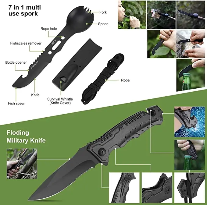 Gifts Ideas 32 in 1 Camping Professional Emergency Survival Gear Tool Earthquake Survival Kit for Dad Men Husband supplier