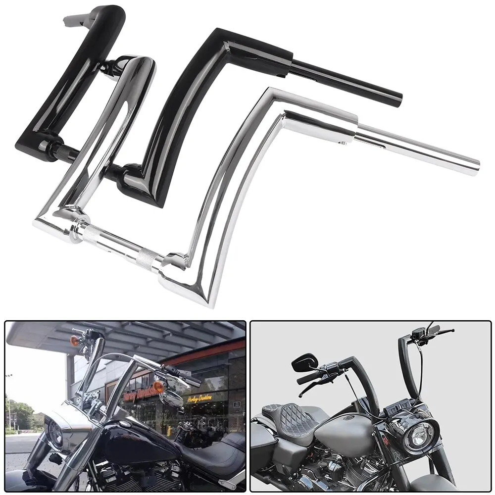 RACEPRO 1" 25mm Custom Universal Motorcycle Bobber Chopper Handlebars Motorbike Ape Hanger Bar Drag T-Bar Motorcycle Handlebars