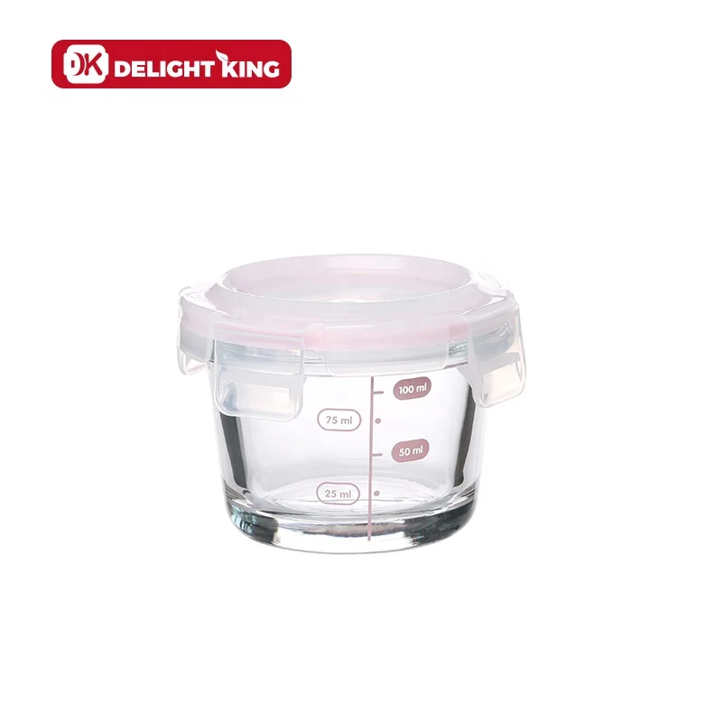 Стеклянный контейнер для детского питания без бисфенола А с крышкой защелкой безопасный микроволновой печи 130 мл набор