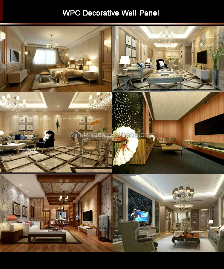 Wooden Grain PVC Wpc Wall Panels Designs for Decoration House Building ...